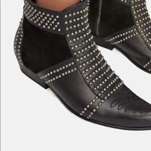 Anine Bing Black Studded Heeled Boots